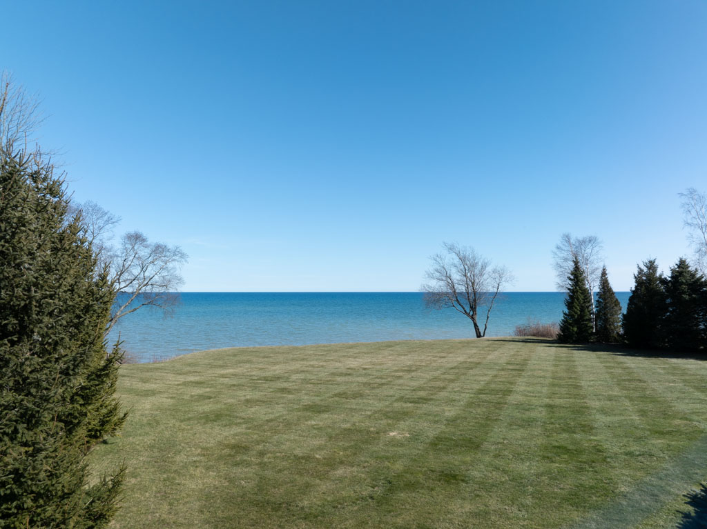 Lake Michigan view from Evergreen Manor vacation rental Wisconsin